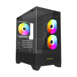 MaxGreen 350 Mid-Tower M-ATX Gaming Case With 3 ARGB Fan