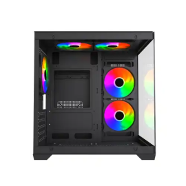 MaxGreen E275-S02 ARGB M-ATX Mid-Tower Gaming Casing With 5x ARGB Fan